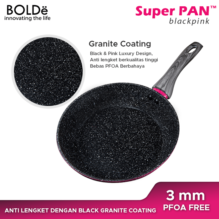 Bolde Super PAN Granite 5 pcs Sets - BLACKPINK